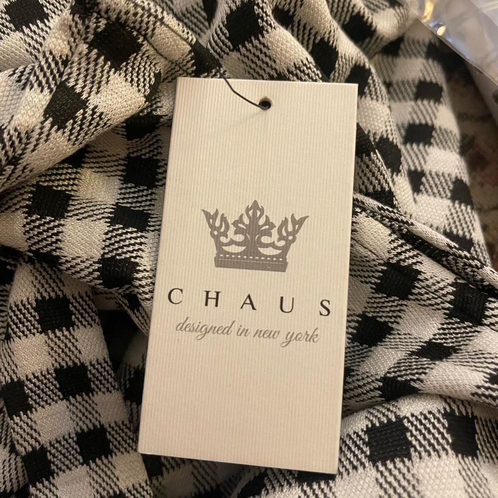 Chaus Brand Black and White Checkered Sleeveless Dress. Size XL - Picture 6 of 6
